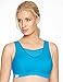 Glamorise Women's 1066 No Bounce Full Support Sport Bra, Malibu Blue, 38C