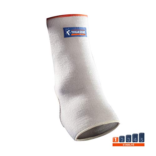 Tobillera de mantenimiento abierta Thuasne Sport - Blanco/Naranja - Talla M