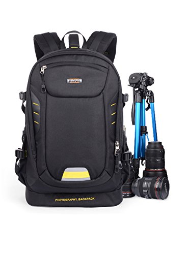 Rucksack Kamera, Kameratasche Canon, Kamerarucksack Laptop, Camera Backpack, stoßfest, Kamerarucksack Wasserdicht, Kameratasche Nikon, Fotorucksack Canon, Kameratasche Sony, Kameratasche Spiegelreflex, Fotorucksack für Spiegelreflex, Kamerarucksack mit Stativhalterung, Tabletfach, Regenschutz - 4