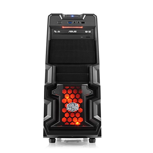 Gaming PC CSL Speed Vision X7769 inkl. Windows 10 – Leiser Gamer PC mit Intel Core i7-7700K 4x 4200MHz, 16GB DDR4 RAM, 250GB SSD, 2000GB SATA, GeForce GTX 1070, DVD, 24 Zoll ASUS TFT, USB 3.1 Gen 2 - 5