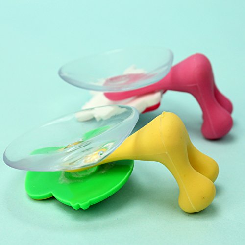 5 Stück Zahnbürstenhalter Cartoon Tiere Sauger Haken Plastik f. Kinder Neu Süß - 4