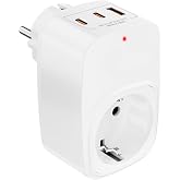 Aksesuarcı Akım Korumalı Tekli Duvar Prizi, Akim Korumali Priz, 1x Priz, 1x Usb, 2x Type-C, 3680W G&uuml;&ccedil;, 16A Akım ve Kısa Devre