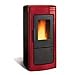 Produktbild Pelletofen 22,8 kW mod. Liliana Idro Nordica Farbe bordeaux