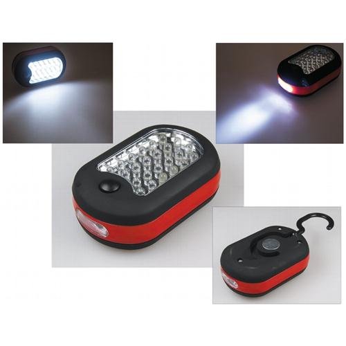 LED Arbeitsleuchte mit 24 LEDs Magnethaken Taschenlampe