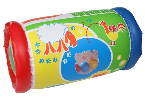 Inflatable Roller - Crawling Aid -- Educational, Learning & Activity Rattling Cylinder
