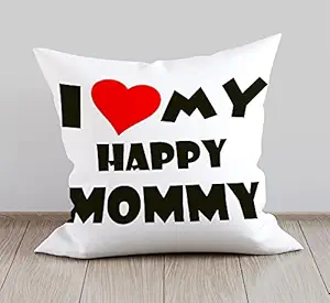 DreamVio Soft Fabric Cushion, Pillow for World's Best Mom,Pyari Mumma,Mummy,Gifts for Mom,Grandma on Birthday's & Mother's Day Color : White Size : 12 x 12 Inch Design 43