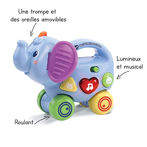 VTech- Elephant Pousse Baby Jouet Premier Age, 80-513605, Multicolore – Image 3