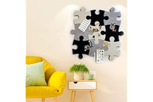 BESER LEE Felt Cork Board Tiles, Set of Wall Bulletin Board Puzzle Shape Pin Board w/Self Adhesive to Keep Memories Photos Memos Display Board Pads Pictures Drawing Goals Notes Colorful Foam Wall Decorative