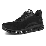  Turnschuhe Herren Laufschuhe Damen Sportschuhe Fitness Straßenlaufschuhe Sneaker für Running Outdoor(Schwarz,Größe 40)