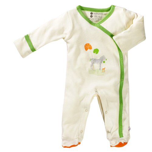 Babysoy O Soy Organic Footie, Zebra - 0-3M