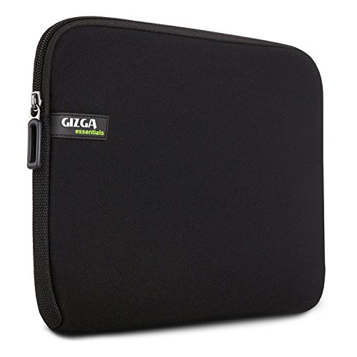 GIZGA 9-9.7 Zoll Laptop Hülle Tasche für iPad 1 / 2 / 3 / 4, iPad Air /Air 2, iPad Pro 9.7", Samsung Galaxy Tab E 9.6, Tab S2 9.7, aus hochwertigem robustem Neopren schwarz