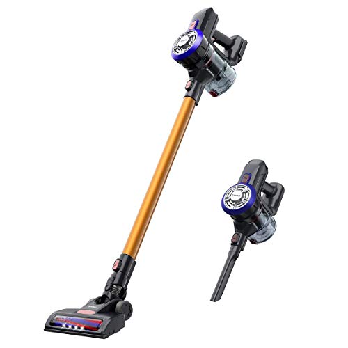 Eyugle - Aspirador inalámbrico silencioso, potente aspirador escoba multifunción 2 en 1, duración de la batería de litio 2200 mAh, 45 minutos, máxima recogida fácil