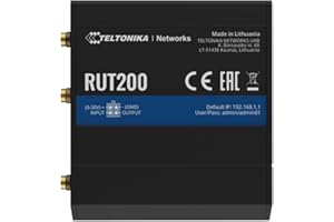 SCANCOM Teltonika RUT200 4G LTE Mobile Router - WiFi 4 4G LTE Cat 4 Router w/ 1 x Embedded SIM Slot & 3 x External Antennas - Upgrade with an additional Data Sim (RUT200 4G Router Only)
