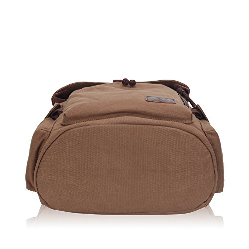 Veevan Damen Herren Retro Canvas Laptop Rucksack 15,6 - 5