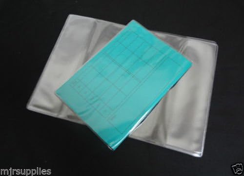 6 x SCHOOL EXERCISE BOOK COVERS A5 size H 210mm x W 148mm clear plastic reusable. Actual cover measures 210x300 flat