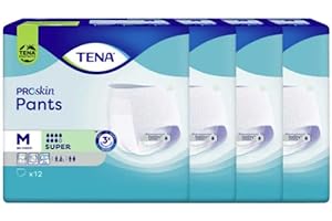 Tena Pants Super Med 12'S - Pack of 4