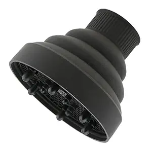 Segolike Universal Collapsible Silicone Hair Dryer Blower Diffuser Hairdressing Styling Tool Salon Curl Hair Blower Nozzle - black