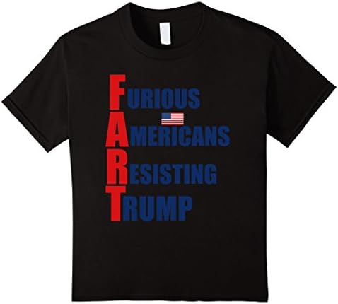 Kids Furious Americans Resisting Trump Funny Political T-Shirt 6 Black