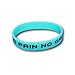 Produktbild 3er-Set Fitness Armband "No Pain No Gain" zur Motivation - Silikonarmbänder in grün mit Leuchteffekt - Glow in the Dark Wristbands von EKNA