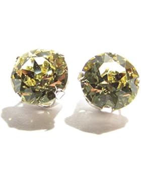 pewterhooter 925 Sterling Silber Ohrstecker Ohrringe handgefertigt mit funkelnden Jonquil Kristall aus SWAROVSKI®.