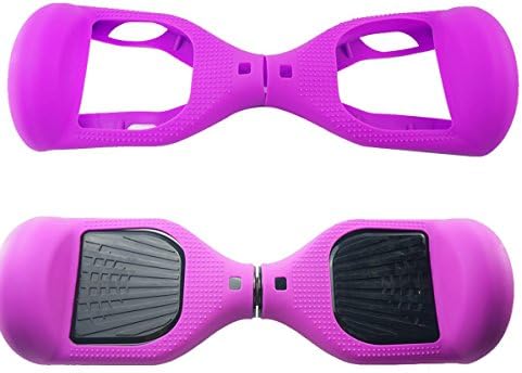 [WheelElite] Silicone Case Scratch Protector Wrap Rubber Cover Protective Skin for 6.5 Inch Hover Board 2 Wheels Balance Scooter (Purple)