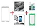 Produktbild iTG® Displayglas Reparatur-Set für Samsung Galaxy S4 Mini Weiss - Front Display Glas für i9190 i9195 i9195i LTE VALUE + Tempered Glass Displayschutz, Werkzeug-Set und 3M Klebefolie