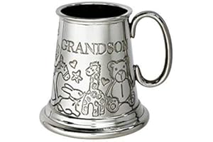 Wentworth Pewter - Grandson Pewter Baby Mug, Gift, Keepsake