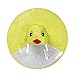 Produktbild Notdark Niedlich Kinder Regenschirm Hut Regenjacke Regenponcho Wasserdicht Kapuzenmantel UFO Magisch Hände Frei Regenmantel für Jungen Mädchen Unisex (Entlein Gelb S)