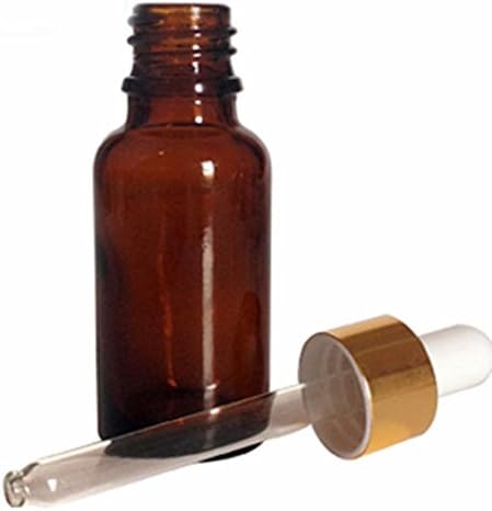 Livecity Amber Glass Reagent Liquid Pipette Bottle Eye Dropper Empty Dropper Bottle size 20ML