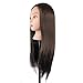 Hairdressing 70% Deep Brown Professional Real Hair 26 Inch,CoastaCloud Training Mannequin Head Hairdresser Human Hair with Clamp