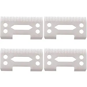 Leinuosen 4 Pieces Ceramic Cutter Blade Ceramic Replacement Cutter Ceramic Clipper Blade Replacement Cutter 2-Hole Clipper