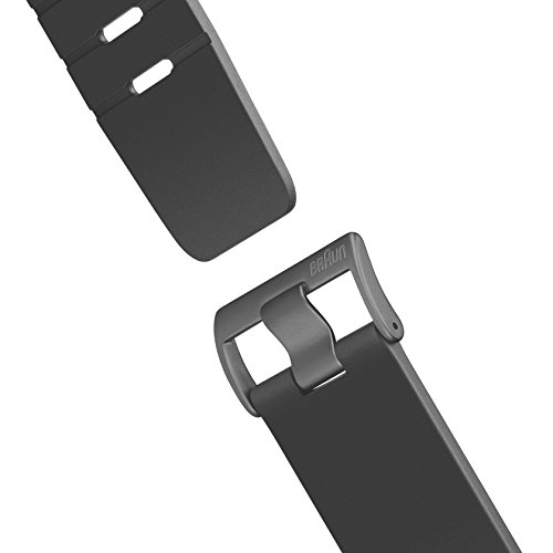 Braun Men's Quartz Watch with Grey Dial Analogue Digital Display and Black Rubber Strap BN0159GYGYG