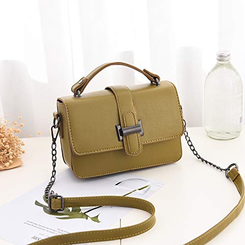 Preisvergleich Produktbild XMY Taschenmodekette kleine quadratische Tasche wild Kurierbeutel einfache Handtaschenhandtasche, grün