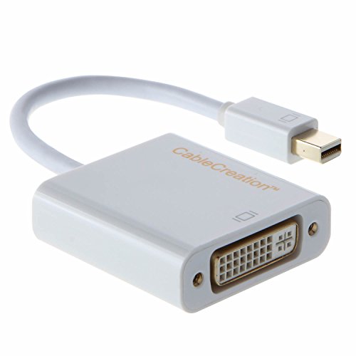 Cablecreation Gold Mini Displayport (Thunderbolt-Port kompatibel) auf DVI-Adapter-Kabel für Mac Book, Imac und mehr, weiße Farbe - 2