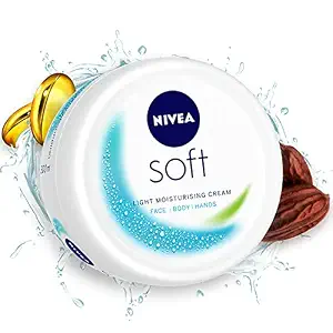NIVEA Soft Light Moisturizer Cream, with Vitamin E & Jojoba Oil for Face, Hands and Body, 50 ml