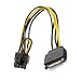 Produktbild Jweal 20 cm SATA 15-pin auf PCI Express Karte 8 Pin Buchse Grafikkarte Stromkabel - PCI-E SATA Stromkabel 15-pin auf 8-pin Kabel