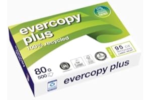 PAPIERS CLAIREFONTAINE Evercopy Plus Papier, 500 Blatt, A4, 80 g/m², 5 Packungen