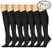Price comparison product image Compression Socks (7 pairs) for Women & Men-for Medical, Nursing, Running & Fitness, Edema, Diabetic, Varicose Veins, Travel & Flight, Pregnancy, Nurses-Blood Circulation & Recovery (Black, L/XL)