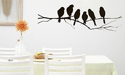 Homemay PVC Wall Stickers Living-dining room birdies trunk for home decorWallpaper85 cm x 25 cm-Pink