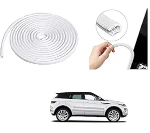 PRIKNIK Car U Shape Edge Trim Rubber Strip Seal Protector Car Door Edge Guards (16 ft/5 m, White) Compatible with Cars