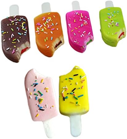 1PCS Squishy Bread Chocolate Sprinkles Popsicle Phone Straps Soft Scented Charms 4cm x 10cm