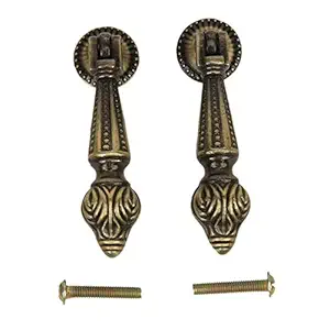 ELECTROPRIME 2pcs Antique Cabinet Drawer Bin Drop Pull Knob Hanging Design W1E7