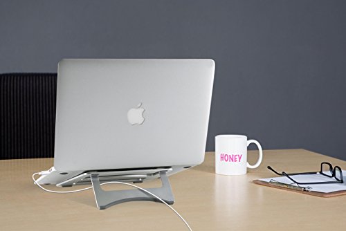 Faltbarer Laptop Ständer, J-Bonest Universal Aluminium Laptop-Standplatz Notizbuch-Kühlen Ergonomischer Komfortabler Notebook Halterung Leichtklapp Computer Halter für 11-15 Zoll (Faltbar) - 2