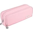 EASTHILL Large Pencil Case Big Capacity Pencil Bag Large Storage Pouch 3 Compartments Pen Case for Teen Boys Girls School Students(Special-Pink)