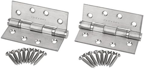 Smith and Locke Grade 13 Ball Bearing Hinges Satin SS 102 x 76mm Pk2