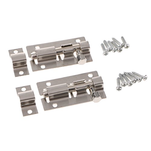 Preisvergleich Produktbild Fenteer 2pcs Edelstahl Türschloss Bolzenriegel Schloßriegel Türriegel Schubriegel