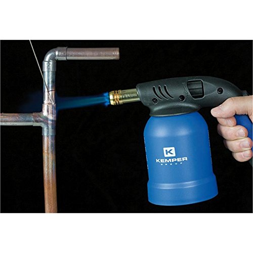 Kemper Lötlampe mit Piezo Zündung Lötbrenner Bunsenbrenner inkl. 4 x Gas Kartusche - 2