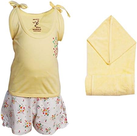 Jo kidswear Girl's Baby Cotton Clothing Set (2006_Yellow_3-6 Months)