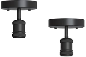 LEDSone 2 Pack Single Head Fully Earth Ceiling Light Retro Flush Mount E27 Lamp Ceramic Holder Sconce Chandeliers