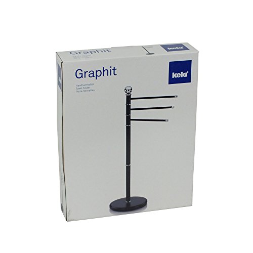 Kela 20972 Handtuchhalter, 3 Arme, Rostfrei, Metall, 92 cm Höhe, Graphito - 6